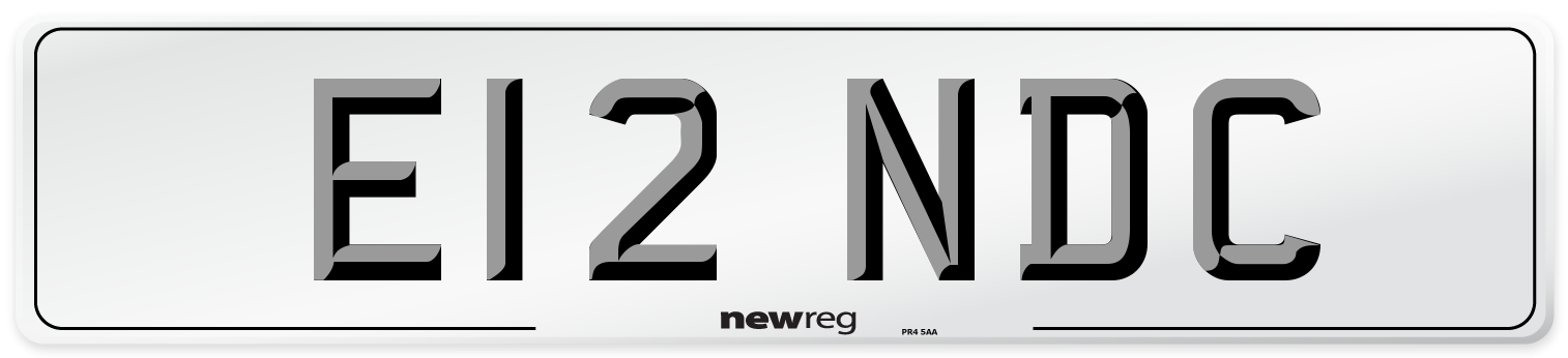 E12 NDC Number Plate from New Reg